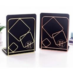 FUIENKO Serre-livres Carrés En Métal Pour Bureau, 2 Pièces, Extrémités De Livre, Support, étagère, Bibliothèque,Gold 9 FUIENKO Serre-livres Carrés En Métal Pour Bureau, 2 Pièces, Extrémités De Livre, Support, étagère, Bibliothèque,Gold -Petit rangement Soldes Magasin 68245282 3