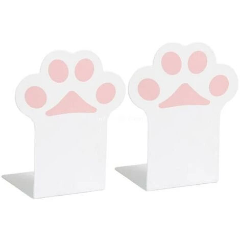 FUIENKO Serre-livres Décoratifs En Métal Avec Patte Mignonne, 2 Kits, Bouchons De Livre Sur Pied, étagère, Organisateur De Bureau Pour Femmes, Livraison Directe,White 4 FUIENKO Serre-livres Décoratifs En Métal Avec Patte Mignonne, 2 Kits, Bouchons De Livre Sur Pied, étagère, Organisateur De Bureau Pour Femmes, Livraison Directe,White – Image 2