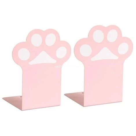 FUIENKO Serre-livres Décoratifs En Métal Avec Patte Mignonne, 2 Kits, Bouchons De Livre Sur Pied, étagère, Organisateur De Bureau Pour Femmes, Livraison Directe,White 5 FUIENKO Serre-livres Décoratifs En Métal Avec Patte Mignonne, 2 Kits, Bouchons De Livre Sur Pied, étagère, Organisateur De Bureau Pour Femmes, Livraison Directe,White – Image 3