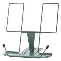 FUIENKO Support De Livre Portable Réglable, Repose-lecture, Support De Livre De Cuisine, Pour Téléphone Portable, Pour Manuel De Cuisine, Tablette,Morandi Green
