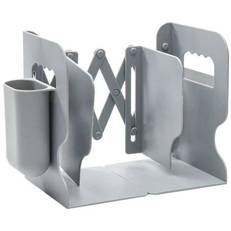 FUIENKO Serre-livres Réglable De 19 Pouces, étagère Avec Porte-stylo, Résistant Aux Rayures, Organisateur De Magazines,Grey,France 3 FUIENKO Serre-livres Réglable De 19 Pouces, étagère Avec Porte-stylo, Résistant Aux Rayures, Organisateur De Magazines,Grey,France