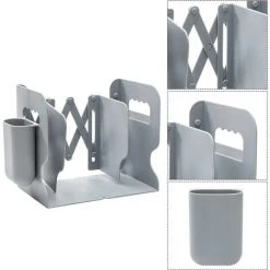 FUIENKO Serre-livres Réglable De 19 Pouces, étagère Avec Porte-stylo, Résistant Aux Rayures, Organisateur De Magazines,Grey,France 10 FUIENKO Serre-livres Réglable De 19 Pouces, étagère Avec Porte-stylo, Résistant Aux Rayures, Organisateur De Magazines,Grey,France -Petit rangement Soldes Magasin 68245496 4