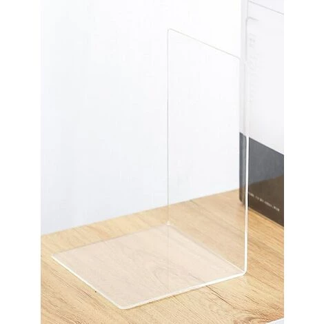 FUIENKO Serre-livres En Acrylique Transparent En Forme De L, Support De Bureau, Support De Livre, Cadre Porte-Document, Organisateur De Bureau, 1 Pièce,Clair 7 FUIENKO Serre-livres En Acrylique Transparent En Forme De L, Support De Bureau, Support De Livre, Cadre Porte-Document, Organisateur De Bureau, 1 Pièce,Clair – Image 5