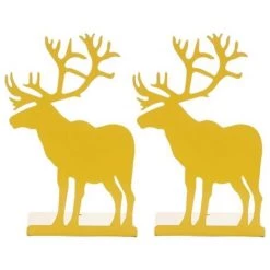 FUIENKO Serre-livres Décoratifs En Métal Antidérapant, Ensemble De Deux Pièces à Motif D'élan Pour Livres Lourds, Pour Le Bureau Et La Maison, M17F,White 8 FUIENKO Serre-livres Décoratifs En Métal Antidérapant, Ensemble De Deux Pièces à Motif D'élan Pour Livres Lourds, Pour Le Bureau Et La Maison, M17F,White -Petit rangement Soldes Magasin 68245542 2