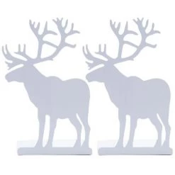 FUIENKO Serre-livres Décoratifs En Métal Antidérapant, Ensemble De Deux Pièces à Motif D'élan Pour Livres Lourds, Pour Le Bureau Et La Maison, M17F,White 9 FUIENKO Serre-livres Décoratifs En Métal Antidérapant, Ensemble De Deux Pièces à Motif D'élan Pour Livres Lourds, Pour Le Bureau Et La Maison, M17F,White -Petit rangement Soldes Magasin 68245542 3