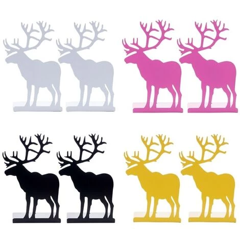 FUIENKO Serre-livres Décoratifs En Métal Antidérapant, Ensemble De Deux Pièces à Motif D'élan Pour Livres Lourds, Pour Le Bureau Et La Maison, M17F,White 7 FUIENKO Serre-livres Décoratifs En Métal Antidérapant, Ensemble De Deux Pièces à Motif D'élan Pour Livres Lourds, Pour Le Bureau Et La Maison, M17F,White – Image 5