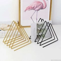 FUIENKO Support De Livre Simple En Forme De Triangle Nordique AG13 21, Support De Rangement De Bureau, étagère De Décoration Pour La Maison, Livraison Directe,GD -Petit rangement Soldes Magasin 68245556 2