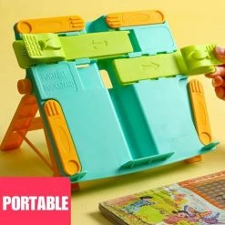 FUIENKO Support De Livre Multicolore, Portable, Pliable, Support De Lecture Pour écoliers Et Enfants, Support D'écriture, Utilisation Au Bureau,H -Petit rangement Soldes Magasin 68245587 2