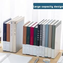 FUIENKO Bloc De Livre Rétractable, Clip De Livre Simple, Bloc De Livre Incliné, Support De Livre Rétractable, Rangement De Bureau, étagère, Bouchon De Table, Rangement Fixe De Livres,Black -Petit rangement Soldes Magasin 68245627 2