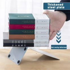 FUIENKO Bloc De Livre Rétractable, Clip De Livre Simple, Bloc De Livre Incliné, Support De Livre Rétractable, Rangement De Bureau, étagère, Bouchon De Table, Rangement Fixe De Livres,Black -Petit rangement Soldes Magasin 68245627 3