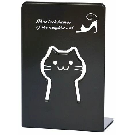 FUIENKO Organisateur De Bureau En Forme De L, Porte-livre De Bureau, Accessoires De Papeterie Scolaire, Organisateur De Livre De Budget,Pair Of Black Cats 4 FUIENKO Organisateur De Bureau En Forme De L, Porte-livre De Bureau, Accessoires De Papeterie Scolaire, Organisateur De Livre De Budget,Pair Of Black Cats – Image 2
