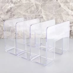 FUIENKO Serre-livres En Acrylique Transparent Multicouche, étagère Décorative Pour Livre, Pour La Maison, Le Bureau, L'école, La Bibliothèque, Fournitures De Papeterie, Cadeaux,Three Seats 8 FUIENKO Serre-livres En Acrylique Transparent Multicouche, étagère Décorative Pour Livre, Pour La Maison, Le Bureau, L'école, La Bibliothèque, Fournitures De Papeterie, Cadeaux,Three Seats -Petit rangement Soldes Magasin 68245657 2