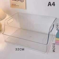 FUIENKO Étagère à Livres En Acrylique Transparent, étagère De Bureau, Organisateur De Serre-livres, Support De Rangement De Papeterie Pour étudiant, Support De Livre Et De Magazine,A4