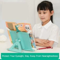 FUIENKO Organisateur De Bureau, étagère De Lecture Pour étudiants, Support De Livre Fixe Pour Enfants, Artefact D'ordinateur, Support épais Pour Fournitures Scolaires,Sky Blue -Petit rangement Soldes Magasin 68245753 3