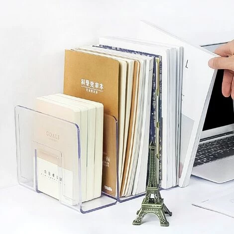 FUIENKO Serre-livres En Acrylique Transparent, étagère De Rangement De Bureau, étagère épaissie, Résistante Aux Taches, Accessoires De Bureau, Fournitures De Bureau,frosted L 1pcs 4 FUIENKO Serre-livres En Acrylique Transparent, étagère De Rangement De Bureau, étagère épaissie, Résistante Aux Taches, Accessoires De Bureau, Fournitures De Bureau,frosted L 1pcs – Image 2