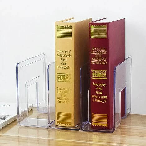 FUIENKO Serre-livres En Acrylique Transparent, étagère De Rangement De Bureau, étagère épaissie, Résistante Aux Taches, Accessoires De Bureau, Fournitures De Bureau,frosted L 1pcs 6 FUIENKO Serre-livres En Acrylique Transparent, étagère De Rangement De Bureau, étagère épaissie, Résistante Aux Taches, Accessoires De Bureau, Fournitures De Bureau,frosted L 1pcs – Image 4
