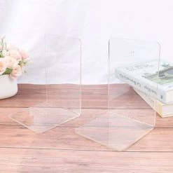 FUIENKO Serre-livres En Acrylique Transparent, 1 Pièce, Organisateur De Bureau En Forme De L, Porte-livre De Bureau, Accessoires De Papeterie Scolaire Et De Bureau,B -Petit rangement Soldes Magasin 68245859 3