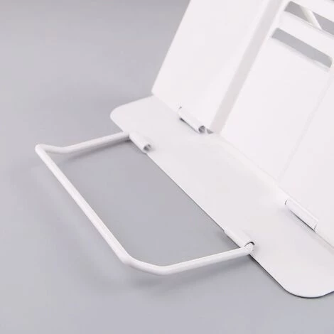 FUIENKO Support De Lecture Réglable En Métal Portable, étagère à Documents, Bibliothèque,WHITE 5 FUIENKO Support De Lecture Réglable En Métal Portable, étagère à Documents, Bibliothèque,WHITE – Image 3