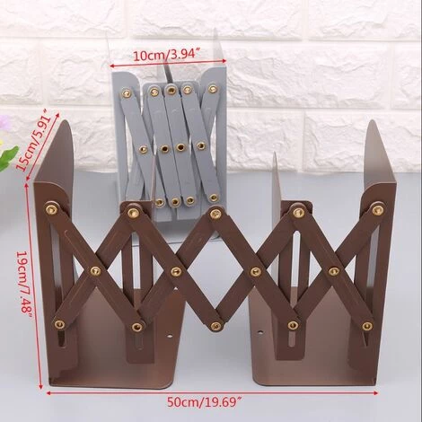 FUIENKO Serre-livres En Métal Réglables à Extension, Classeur De Bureau Robuste, Support Rétractable, étagère, Support M17F,Black 7 FUIENKO Serre-livres En Métal Réglables à Extension, Classeur De Bureau Robuste, Support Rétractable, étagère, Support M17F,Black – Image 5