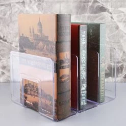 FUIENKO Serre-livres En Acrylique Transparent Multicouche, étagère Décorative Pour Livre, Pour La Maison, Le Bureau, L'école, La Bibliothèque, Fournitures De Papeterie, Cadeaux,02 -Petit rangement Soldes Magasin 68246013 5