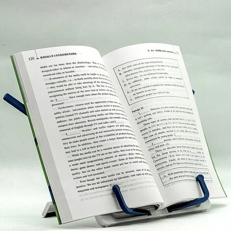 FUIENKO Serre-livre Réglable De 0 à 180 Degrés, Support De Lecture, Livre De Recettes, étagère Pliante, Organisateur Pour Partition De Musique, Tablette De Recettes,Blue 7 FUIENKO Serre-livre Réglable De 0 à 180 Degrés, Support De Lecture, Livre De Recettes, étagère Pliante, Organisateur Pour Partition De Musique, Tablette De Recettes,Blue – Image 5