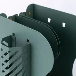 FUIENKO Serre-livres Réglables Pour Livres Lourds, Serre-livres Décoratifs En Métal Antidérapant, Porte-livre Pour Le Bureau Et La Maison,Bleu -Petit rangement Soldes Magasin 68246398 5