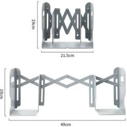FUIENKO Serre-livres Rétractables Pour étagères, Support De Livre, étagère Réglable Avec Porte-stylo, Organisateur De Bureau, Accessoires De Bureau,WHITE,États-unis -Petit rangement Soldes Magasin 68246433 5