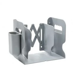 FUIENKO Étagère De Rangement Rétractable Et Réglable Pour Livres D'étudiants, Avec Organisateur De Bureau, Accessoire De Bureau Bleu,Grey