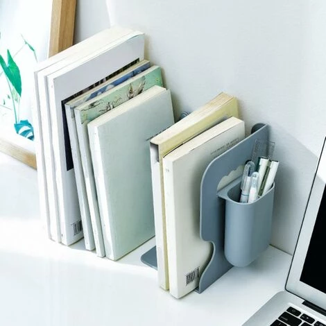 FUIENKO Étagère De Rangement Rétractable Et Réglable Pour Livres D'étudiants, Avec Organisateur De Bureau, Accessoire De Bureau Bleu,Grey 6 FUIENKO Étagère De Rangement Rétractable Et Réglable Pour Livres D'étudiants, Avec Organisateur De Bureau, Accessoire De Bureau Bleu,Grey – Image 4