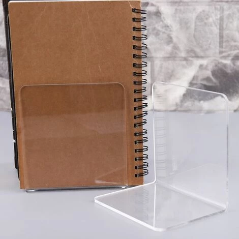 FUIENKO Serres-Livres En Acrylique Transparent En Forme L, Organisateur De Bureau, Porte-Livre, Des Accessoires Décoratifs De Papeterie Scolaire Et De Bureau, 2 Pièces 7 FUIENKO Serres-Livres En Acrylique Transparent En Forme L, Organisateur De Bureau, Porte-Livre, Des Accessoires Décoratifs De Papeterie Scolaire Et De Bureau, 2 Pièces – Image 5