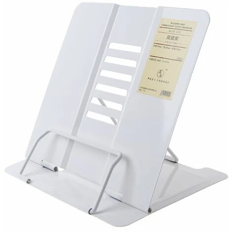 FUIENKO Porte-livre De Lecture Réglable En Métal, Support Pour Documents, étagère Pour Livres, Livraison Directe,white 4 FUIENKO Porte-livre De Lecture Réglable En Métal, Support Pour Documents, étagère Pour Livres, Livraison Directe,white – Image 2