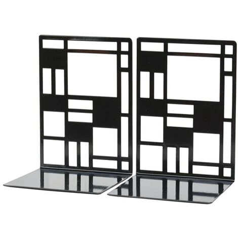 FUIENKO 1 Paire De Serre-livres En Métal De Style Simple, Décoration Ajourée, Support De Livre De Bureau, Bouchon De Livre Antidérapant Noir Pour Bureau, Maison, école 4 FUIENKO 1 Paire De Serre-livres En Métal De Style Simple, Décoration Ajourée, Support De Livre De Bureau, Bouchon De Livre Antidérapant Noir Pour Bureau, Maison, école – Image 2