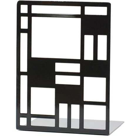FUIENKO 1 Paire De Serre-livres En Métal De Style Simple, Décoration Ajourée, Support De Livre De Bureau, Bouchon De Livre Antidérapant Noir Pour Bureau, Maison, école 5 FUIENKO 1 Paire De Serre-livres En Métal De Style Simple, Décoration Ajourée, Support De Livre De Bureau, Bouchon De Livre Antidérapant Noir Pour Bureau, Maison, école – Image 3