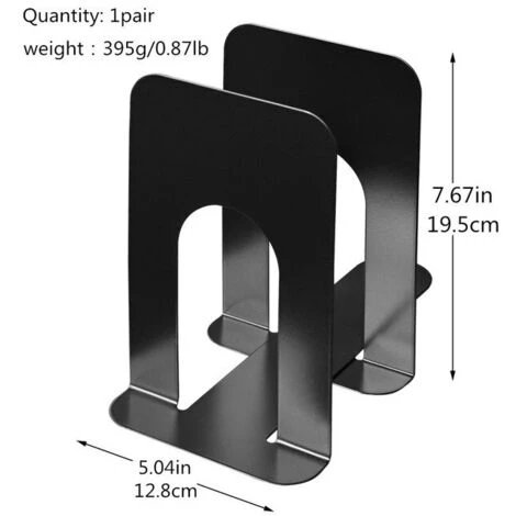 FUIENKO Serre-livres Noir En Forme De L, Organisateur De Bureau, Support De Livre, Accessoires De Papeterie Scolaire Et De Bureau,black Pair 3 FUIENKO Serre-livres Noir En Forme De L, Organisateur De Bureau, Support De Livre, Accessoires De Papeterie Scolaire Et De Bureau,black Pair