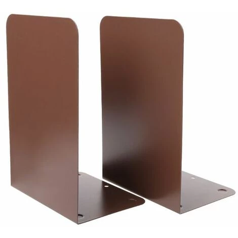 FUIENKO Serre-livres En Métal, 1 Paire, Organisateur De Bureau, Maison, Livre, étagère, Support De Rangement, Fin De Livre,Brown 3 FUIENKO Serre-livres En Métal, 1 Paire, Organisateur De Bureau, Maison, Livre, étagère, Support De Rangement, Fin De Livre,Brown