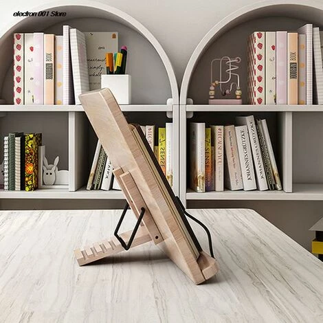 FUIENKO Support De Livre Pliable En Bois, Repose-lecture Réglable, Pour Tablette, Cuisine, Salle D'étude, Bureau, 2022 5 FUIENKO Support De Livre Pliable En Bois, Repose-lecture Réglable, Pour Tablette, Cuisine, Salle D'étude, Bureau, 2022 – Image 3