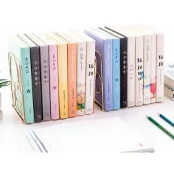 FUIENKO Serre-livres En Forme De Cercle Rond, 2 Pièces, Porte-livres, Support, étagère, Organisateur, Fournitures Scolaires Et De Bureau,Rose Gold -Petit rangement Soldes Magasin 68248412 5