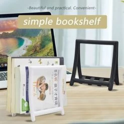 FUIENKO Porte-livre PP Pour Bureau, Organisateur De Livres, Porte-magazines, Peut Contenir 3-4 Livres,Black -Petit rangement Soldes Magasin 68248419 4