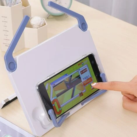 FUIENKO Support De Livre De Lecture Créatif, étagère D'étude De Support De Livre Livres De Recettes, Organisateur De Téléphone Support De Tablette Pour Partition De Musique, Tablette De Recettes,Bleu 5 FUIENKO Support De Livre De Lecture Créatif, étagère D'étude De Support De Livre Livres De Recettes, Organisateur De Téléphone Support De Tablette Pour Partition De Musique, Tablette De Recettes,Bleu – Image 3