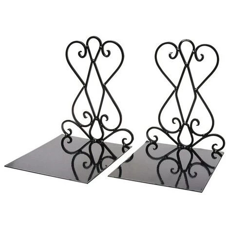 FUIENKO Serre-livres Métalliques Portables, 1 Paire, Support De Livre, étagère De Bureau Pour Fournitures De Bureau à Domicile,01 3 FUIENKO Serre-livres Métalliques Portables, 1 Paire, Support De Livre, étagère De Bureau Pour Fournitures De Bureau à Domicile,01