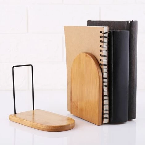 FUIENKO Organisateur Et Serre-livres Naturel En Bamboo De Bureau Pour Maison, Support étagère, Bibliothèque,,L 5 FUIENKO Organisateur Et Serre-livres Naturel En Bamboo De Bureau Pour Maison, Support étagère, Bibliothèque,,L – Image 3