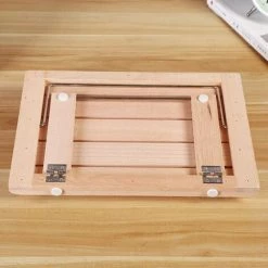 Fuienko – Support De Livre En Bambou, Plateau Réglable, Trombones De Page, Livre De Cuisine, Bureau De Lecture, Portable, Robuste Et Léger -Petit rangement Soldes Magasin 68248860 5