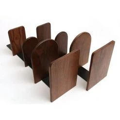 FUIENKO Serre-livres Minimaliste De Style Japonais, En Bois, 1 Paire,Walnut Wood 13X8 -Petit rangement Soldes Magasin 68248861 2