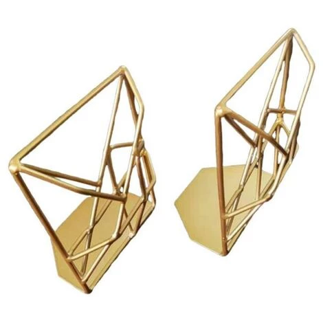 FUIENKO 1 Paire De Porte-livres En Métal, Support Pour Livres, Serre-livres, étagère De Bureau, Organisateur De Livres, Fournitures Scolaires Et De Bureau,Golden 3 FUIENKO 1 Paire De Porte-livres En Métal, Support Pour Livres, Serre-livres, étagère De Bureau, Organisateur De Livres, Fournitures Scolaires Et De Bureau,Golden