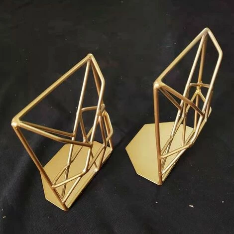 FUIENKO 1 Paire De Porte-livres En Métal, Support Pour Livres, Serre-livres, étagère De Bureau, Organisateur De Livres, Fournitures Scolaires Et De Bureau,Golden 6 FUIENKO 1 Paire De Porte-livres En Métal, Support Pour Livres, Serre-livres, étagère De Bureau, Organisateur De Livres, Fournitures Scolaires Et De Bureau,Golden – Image 4