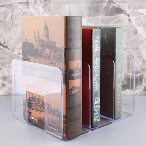 FUIENKO Serre-livres En Acrylique Transparent Multicouche, étagère Décorative Pour Livre, Pour La Maison, Le Bureau, L'école, La Bibliothèque, Fournitures De Papeterie, Cadeaux OO,Three Seats,Italie 6 FUIENKO Serre-livres En Acrylique Transparent Multicouche, étagère Décorative Pour Livre, Pour La Maison, Le Bureau, L'école, La Bibliothèque, Fournitures De Papeterie, Cadeaux OO,Three Seats,Italie – Image 4