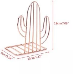FUIENKO Support De Livre Créatif En Métal De Forme Cactus, Organisateur De Bureau, étagère Pour Rangement De Documents, 2 Pièces/paire,Gold,Italie -Petit rangement Soldes Magasin 68248916 2