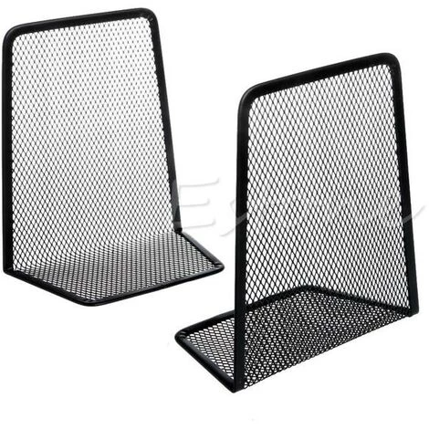 FUIENKO Organisateur De Bureau En Maille Métallique, 1 Paire, Porte-livre De Bureau à Domicile, Serre-livres, Noir,Black 3 FUIENKO Organisateur De Bureau En Maille Métallique, 1 Paire, Porte-livre De Bureau à Domicile, Serre-livres, Noir,Black