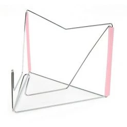 FUIENKO Support De Lecture Pliable à Angle Réglable, Base De Documents En Acier Inoxydable, Rangement Portable, Support De Livre Multifonction,Rose -Petit rangement Soldes Magasin 68249037 2