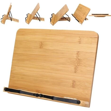 FUIENKO Plateau Support De Livre Réglable, Panneau En Bois Pour Poser Les Livres à La Cuisine Avec Trombone Et Marque-page, Stand De Livre Léger Et Transportable,wooden,Australie 3 FUIENKO Plateau Support De Livre Réglable, Panneau En Bois Pour Poser Les Livres à La Cuisine Avec Trombone Et Marque-page, Stand De Livre Léger Et Transportable,wooden,Australie